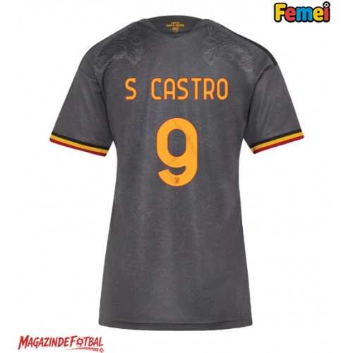 AS Roma Santiago Castro #9 Tricou Fotbal Replică 2026-27 Femei Treilea AS Roma Santiago Castro #9 Tricou Fotbal Replică 2026-27 Femei Treilea